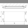 Mexen CHF20 Hygienický Plochý radiátor 500 x 900 mm, bočné pripojenie, 776 W, biela, W420HF-050-090-00