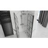 Rea Molier Black Double, sprchový kút so skladacími dverami 90(dvere) x 80(dvere), 6mm číre sklo, čierny profil, KPL-K1011