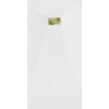 Mexen Hugo, obdĺžniková sprchová vanička SMC 180 x 80 cm, biela, zlatá krytka, 42108018-G