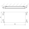 Mexen CHF20 Hygienický Plochý radiátor 600 x 2000 mm, bočné pripojenie, 2007 W, antracitová, W420HF-060-200-66