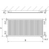 Mexen CVH10 Hygienický panelový radiátor 900 x 2600 mm, spodné pripojenie, 2322 W, antracitová, W610H-090-260-66