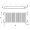 Mexen CVH20 Hygienický panelový radiátor 900 x 800 mm, spodné pripojenie, 1232 W, antracitová, W620H-090-080-66