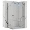 Rea Fold N2 sprchový kút so skladacími dverami 100(dvere) x 80(dvere), 6mm číre sklo, chrómový profil, KPL-07451