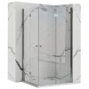 Rea Fold N2 sprchový kút so skladacími dverami 110(dvere) x 100(dvere), 6mm číre sklo, chrómový profil, KPL-07458