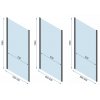 Rea Rapid Swing, 3-stenový sprchovací kút 100 (dvere) x 100 (stena) x 100 (stena) x 195 cm, 6mm číre sklo, zlatý lesklý profil, KPL-09400