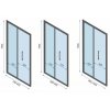 Rea Rapid Swing, 3-stenový sprchovací kút 100 (dvere) x 100 (stena) x 100 (stena) x 195 cm, 6mm číre sklo, zlatý lesklý profil, KPL-09400