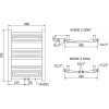 Mexen Ares, elektrické vykurovacie teleso 700 x 500 mm, 300 W, biela, W102-0700-500-2300-20