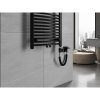 Mexen Ares, elektrické vykurovacie teleso 1200x400 mm + vykurovacia tyč 400 W, čierna, W102-1200-400-6400-70
