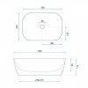 Rea Belinda, umývadlo na dosku 360x250x115 mm, imitácia kameňa matná, REA-U3321