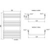 Mexen Apollo, elektrické vykurovacie teleso 860x550 mm + vykurovacia tyč 600 W, biela, W117-0860-550-2600-20
