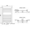 Mexen Uran, elektrické vykurovacie teleso 800x500 mm + vykurovacia tyč 300 W, zlatá lesklá, W105-0800-500-2300-50