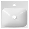 Sapho, EMONA umývadlo 40x40cm, liaty mramor, biela, EN040