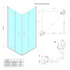 Gelco, LORO sprchové dvere skladacie pre rohový vstup 700 mm, číre sklo, GN4770