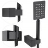 Erga Dual, podomietková sprchová súprava s dažďovou hlavicou 30x30 cm, i-BOX inštalačný systém, čierna matná, ERG-YKA-BP.DUAL30-BLK