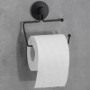 Erga Dexi, držiak toaletného papiera na prísavke, čierna matná, ERG-YKA-CH.DEXI-UP-BLK