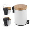 Erga Bin, odpadkový kôš guľatý 3l z nerezovej ocele, biela-hnedá, ERG-YKA-CH.BIN-WHT