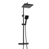 Erga Bodo Therm, sprchová súprava s termostatickou batériou a dažďovou hlavicou 23x23cm, čierna matná, ERG-YKA-BP.BODO-THERM-23-BLK