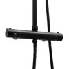Erga Bodo Therm, sprchová súprava s termostatickou batériou a dažďovou hlavicou 23x23cm, čierna matná, ERG-YKA-BP.BODO-THERM-23-BLK