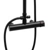 Erga Bodo, sprchová súprava s dažďovou hlavicou 23x23cm, čierna matná, ERG-YKA-BP.BODO-23-BLK
