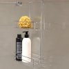 Erga Glaxo M2, dvojitý kúpeľňový kôš na zavesenie 23x8x38 cm, chrómová, ERG-YKA-E.GLAXO M2