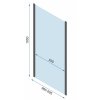 Rea Rapid Slide, 3-stenný sprchovací kút s posuvnými dverami 110(dvere) x 90(stena) x 195 cm, 6mm číre sklo, zlatý matný profil, KPL-04711