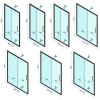 Rea Rapid Slide, 3-stenný sprchovací kút s posuvnými dverami 110(dvere) x 90(stena) x 195 cm, 6mm číre sklo, zlatý matný profil, KPL-04711