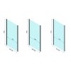Rea Rapid Slide, 3-stenný sprchovací kút s posuvnými dverami 110(dvere) x 90(stena) x 195 cm, 6mm číre sklo, zlatý matný profil, KPL-04711
