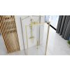 Rea Rapid Slide, 3-stenný sprchovací kút s posuvnými dverami 110(dvere) x 90(stena) x 195 cm, 6mm číre sklo, zlatý matný profil, KPL-04711