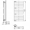 Aqualine, MILI vykurovacie teleso 450x934 mm, čierny mat, DC606T