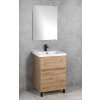 Aqualine, ALTAIR umývadlová skrinka 57x72,5x45cm, dub emporio, AI360