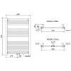 Mexen Mars, elektrické vykurovacie teleso 900x600 mm, 400 W, čierna, W110-0900-600-6400-70