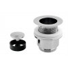 Omp Tea, Umývadlová výpust 5/4", neuzatvárateľná, tl.30-45mm, design krytka, chróm, 147.545.5