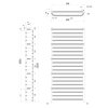 Sapho, MANISA vykurovacie teleso 600x1328 mm, s piatimi madlami pre uterák, chróm, IZ111