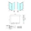 Polysan, Easy Line obdĺžniková/štvorcová sprchová zástena pivot dvere 900-1000x900mm L/P, EL1715EL3315