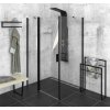 Polysan, Zoom Line Black obdĺžniková sprchová zástena 900x800mm L/P varianta, ZL1290BZL3280B
