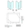 Polysan, Zoom Line Black štvorcová sprchová zástena 1000x1000mm L/P varianta, ZL1310BZL3210B