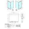 Polysan, Easy Line obdĺžniková sprchová zástena pivot dvere 900-1000x700mm L/P varianta, brick sklo, EL1738EL3138