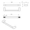 Gedy, PIRENEI držiak uterákov 350x66mm, biela matná, PI213502