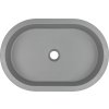 Deante Silia, granitové umývadlo na zapustenie zdola 588x390x145 mm, šedá metalíza, DEA-CQS_SU6U