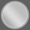 Cerano Vito, LED kúpeľňové zrkadlo, kovový rám, Ø 80 cm, čierna matná, CER-CER-NT8232G80