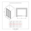 Cerano Varone, sprchovací kút s posuvnými dverami 110(dvere) x 90 (stena) x 195 cm, 6mm číre sklo, čierny profil, CER-CER-DY505B-11090
