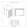 Cerano Varone, sprchovací kút s posuvnými dverami 130(dvere) x 80 (stena) x 195 cm, 6mm číre sklo, čierny profil, CER-CER-DY505B-13080