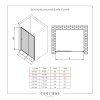 Cerano Varone, sprchovací kút s posuvnými dverami 100 (dvere) x 100 (stena) x 195 cm, 6mm číre sklo, chrómový profil, CER-CER-DY505-100100