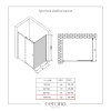 Cerano Varone, sprchovací kút s posuvnými dverami 100 (dvere) x 100 (stena) x 195 cm, 6mm číre sklo, chrómový profil, CER-CER-DY505-100100