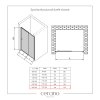 Cerano Varone, sprchovací kút s posuvnými dverami 140 (dvere) x 70 (stena) x 195 cm, 6mm číre sklo, chrómový profil, CER-CER-DY505-14070