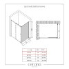 Cerano Varone, sprchovací kút s posuvnými dverami 140 (dvere) x 70 (stena) x 195 cm, 6mm číre sklo, chrómový profil, CER-CER-DY505-14070
