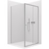 Cerano Varone, sprchovací kút s posuvnými dverami 140 (dvere) x 70 (stena) x 195 cm, 6mm číre sklo, chrómový profil, CER-CER-DY505-14070