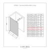 Cerano Onyx, sprchová zástena Walk-in 120x200 cm,8 mm číre sklo, čierny profil, CER-CER-DY101B-120-200