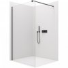 Cerano Onyx, sprchová zástena Walk-in 120x200 cm,8 mm číre sklo, čierny profil, CER-CER-DY101B-120-200