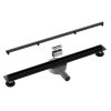 Cerano, Lineárny odtokový žľab Slim 60 cm s otočným sifónom o 360°, čierna, CER-CER-414902